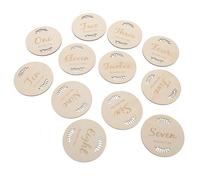 Sosoport Cartes Étapes Mois par Mois Accessoires de Photographie, en Bois, 12 Pièces, Gravure Soignée pour Naissance et Suivi Croissance