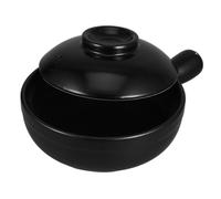 Sosoport Casserole Terre Cuite avec Couvercle Pot Céramique Chaleur pour Riz Cocotte Ragoût et Cuisson Polyvalente Pot Traditionnel pour Repas Une Casserole