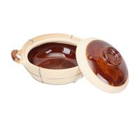 Sosoport Casserole Terre Cuite avec Poignée Unique Pot à Ragoût Chaleur pour Cuisson Équilibrée pour et Plats Mijotés