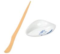 Sosoport Ceramic Tea Leaf Storage Holder With Grain Scoop For Home Tea Ceremony For Office