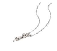 Sosoport chaîne de Suspension d'urne Teckel décorations Collier urne pour Cendres humaines urne pour Chien Hommes décor de Bijoux de crémation Collier pour Cendres Acier Inoxydable Silver