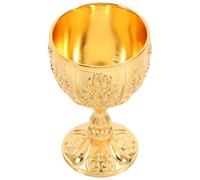 Sosoport Chalice Laiton Doré Vintage Résistant Aux Chocs Gobelet Gothique Européen pour Vin et Décoration Coupe Médiévale pour Mariage et Noël
