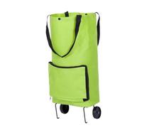 Sosoport Chariot Pliant Vert avec Cabas Oxford Trolley Portable pour Courses Capacité Roues Escamotables pour Shopping et Voyage