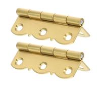 Sosoport Charnière Piano en Laiton Doré 45X27 MM Charnière Autoportante Pliable 6 Trous Accessoire pour Pupitre et Meuble Pliant Lot de 2 Pièces sans Vis