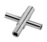 Sosoport Clé à Tube Multifonction 4 Tailles 1/4 9/32 5/16 et 11/32 en Acier Antirouille Argenté pour Robinet Évier et Tuyaux d'Eau Outil de Plomberie Compact pour Espaces Restreints