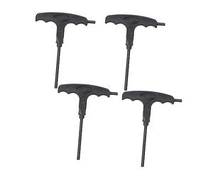 Sosoport Clé T en PVC pour Patins à roulettes 4 Pièces Simple D'utilisation Outil de Démontage de Roue Noir et Économie D'énergie pour Maintenance Non Professionnelle