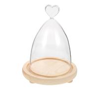 Sosoport Cloche en Verre Transparent avec Base en Bois, Dôme Décoratif pour Fleurs Éternelles, Décoration Intérieure Élégante pour Maison et Bureau, Accessoire de Présentation Polyvalent
