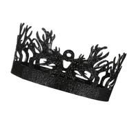 Sosoport Couronne Royale Noire Rétro en Alliage Vintage pour Hommes, Design Antique Élégant, pour Théâtre et Bal de Fin D'année