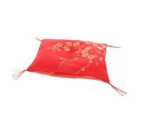 Sosoport Coussin Base Souple pour Chat Figurine Céramique avec Motif Floral Tapis Antidérapant Lavable pour Décoration Intérieure Carrée