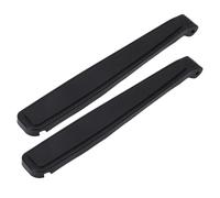 Sosoport Coussins D'accoudoirs de Chaise Pliable Noirs, Paire de Rechange en Plastique Rigide pour Chaises Longues de Plage et Camping, Supports Confortables pour Coudes, Fixation