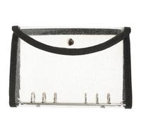 Sosoport Couverture de Classeur PVC Transparente A6 Bordure Noire Étui Plastique pour Cahier à Feuilles Mobiles Protège-Cahier Scolaire pour Collège Mini-Classeur Esthétique et