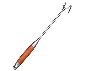 Sosoport Crochet à Viande Inox Robuste 40 Cm Poignéecrochet Retourneur Pratique Acier Inoxydable Professionnel Cuisine et Barbecue Ensemble Outil de Rôtissage Polyvalent