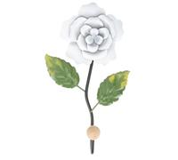 Sosoport Crochet Mural Fleur en Fer, Rangement Seul Crochet | Surface Lisse sans Bavures, pour Clés et Lanières, Décor Floral pour Entrée et Bureau
