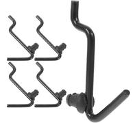 Sosoport Crochets J en Fer Noir pour Panneau Perforé, Lot de 5 Pièces, Faciles à Installer, pour Suspendre Bijoux et Outils en Espace de Vente