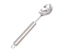 Sosoport Cuillère à Glace en Acier Inoxydable Argentée pour Fête, Design Moderne, Forme des Boules de Glace et Glisse en Douceur