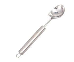Sosoport Cuillère à Glace en Acier Inoxydable Argentée pour Fête, Design Moderne, Forme des Boules de Glace et Glisse en Douceur