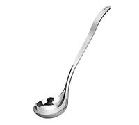 Sosoport Cuillère à Soupe Acier Inoxydable avec Manche Long Chaleur Ustensile de Cuisine Ergonomique Glisse pour Mijotés et Sauces