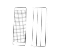 Sosoport Cuisson Acier Inoxydable Portable pour Barbecue Plein Air Rack Polyvalent pour Camping et Pique Support Pratique pour Cuisson et Refroidissement des Aliments