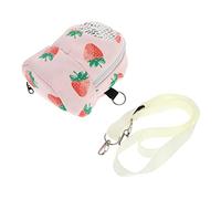 Sosoport De Transport Extérieur pour Petits Animaux Bandoulière Toile Respirante pour Hamster Chinchilla Écureuil Et Autres Animaux De Compagnie Modèle Fraise