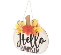 Sosoport Décoration de Porte pour Thanksgiving Panneau de Porte à Suspendre Décoration Automnale Citrouille Plaque de Bienvenue Suspendue Panneau de Bienvenue de Style Ferme