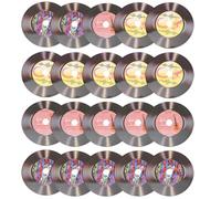 Sosoport Décorations Murales Vintage de Disques Vinyles Noirs, Lot de 18 Pièces, Décoration Rétro pour Chambre, Bar et Fêtes, Ornement Suspendu et Mural Esthétique