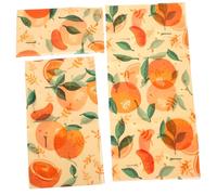 Sosoport Emballages Alimentaires Réutilisables la Cire d'abeille 3 Feuilles Taille Moyenne Tissus Cirés Naturels Conservation des Aliments Biologique Écologique la Cuisine Zéro