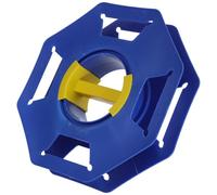 Sosoport Enrouleur de Rallonge Électrique Manuel Bleu Support de Câble en Plastique Robuste Bobine de Câble Ouverte pour Camping Camping-car et Atelier Guide-cordon Portable pour Gestion