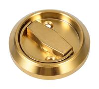 Sosoport Ensemble 1 Verrou Invisible à Tirette Rond en Acier Inoxydable Doré Serrure Double Face avec Poignée Encastrée Verrou de Sécurité pour Porte Coulissante Usage Maison et Bureau