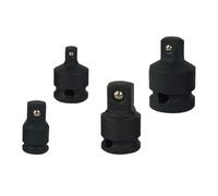 Sosoport Ensemble de 4 Convertisseurs de Douilles à Impact Forgés Réducteurs 1/4 à 3/8 et 1/2 à 3/8 Thermique Anticorrosion Compatibles Clés à Chocs et Cliquets Manuels Maintien