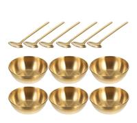 Sosoport Ensemble de 6 D’assiettes à Assaisonnement Rondes | Cuillères, pour Mayonnaise et Condiments, Service à Domicile Restaurant