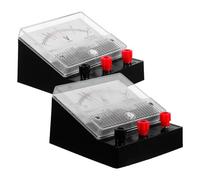 Sosoport Ensemble de Mesure Analogique 2pcs Voltmètre et Ampèremètre Dc pour Laboratoire Scolaire, Affichage Analogique Polyvalent en Plastique, Outil de Mesure de Tension et Courant