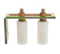 Sosoport Ensemble de Roulettes en Nylon Industriel pour Portail Coulissant Kit de Quincaillerie avec Guide-Rouleau Double Compatible Portes de Jardin et Garage Coulissement Silencieux