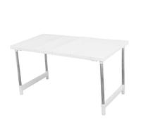 Sosoport Étagère de Rangement Cuisine Extensible et Réglable pour Placard et Plan de Travail Organisateur sous-évier Acier Inoxydable Support Four et Micro-Ondes Gain de Place Polyvalente