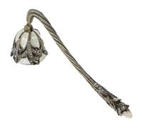 Sosoport Éteignoir Bougie Rétro Alliage avec Strass Forme Tulipe Élégante Manche Long Ergonomique pour Extinction Sûre des Mèches Accessoire Décoratif pour Maison et Cérémonie