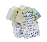 Sosoport Étiquettes Thermocollantes de Lavage pour Vêtements T-Shirts 300 Fiches D’Instructions Colorées en Papier Épais Guide D’Entretien Textile Pratique pour Boutiques et Usage