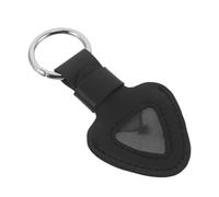 Sosoport Étui à Médiators en Cuir PU Noir Résistant à l'usure Porte-clés Métal, Design Protecteur et Portable Transport Leçons de Guitare