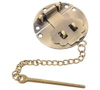 Sosoport Fermoir Vintage en Alliage Rond pour Boîte à Bijoux, Petite Boucle Métallique avec Chaînette, Loquet Sécurisé Décoratif pour Coffret Bois, Accessoire de Quincaillerie D’armoire