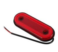 Sosoport Feux de Position Latéraux LED pour Remorque 12V/24V Feu de Gabarit Latéral Oval Rouge pour Camion et Pick-Up Éclairage Sécurisé pour Véhicules Utilitaires