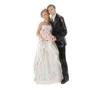 Sosoport Figurine de Gâteau de Mariage Résine pour Décorations de Mariage Couple Mariés Statufiés Accessoire de Gâteau pour Célébrations Décoration de Table et Souvenirs
