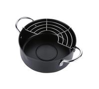 Sosoport Friteuse Multifonction Fer avec Filtre Poêle à Frire Compatible Induction et Gaz Batterie Cuisine pour Cuisson Maison