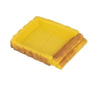 Sosoport Gamelle Bol d'alimentation et d'eau en Plastique pour Reptiles Jaune pour Observer Leurs Habitudes Alimentaires Vie pour Lézards et Myriapodes