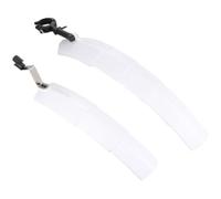 Sosoport Garde-Boue de Vélo Réglable Télescopique Blanc en PVC pour | Fixation Roue, Résistance aux Chocs, Protection Pluie, Profil Épuré