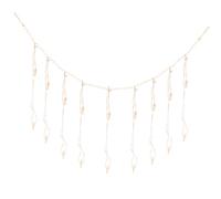 Sosoport Guirlande De Perles Bois à Suspendre Au Mur Porte-Photos Décoratif Rustique Décoration Murale avec Pinces pour Photos Ou Cartes