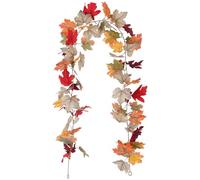 Sosoport Guirlande De Vigne en Feuilles D'Érable : 5 74 Pieds De Feuillage d'automne Artificiel Décoration De Thanksgiving pour L'Automne Halloween Maison Mariage Cheminée Fête