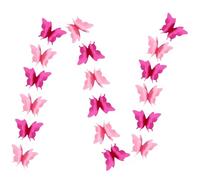 Sosoport Guirlande en Papier Papillon 3d pour Décoration de Fête D'anniversaire et Mariage, Style Féerique, Couleur Rose, Décoration Suspendue pour Célébration