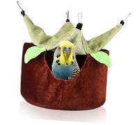 Sosoport Hamac Nid pour Perroquet - Lit pour Oiseaux avec Un Design De Feuille Exquis Confortable Et Respirant Parfait pour Les Perruches Et Les Conures
