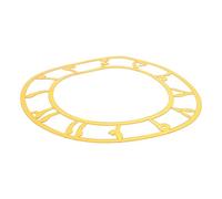 Sosoport Horloge Murale Ronde 25 CM en Acrylique Miroir Doré Cadran Adhésif à Chiffres Arabes Sticker Mural Décoratif pour Salon Hôtel Bureau Installation Facile sans Outil