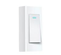 Sosoport Interrupteur Unipolaire Blanc Mini Ultra-Fin Bouton-Poussoir Simple pour Lampe Murale Multifonctionnelle Adapté pour Éclairage de Chevet et Usage Quotidien