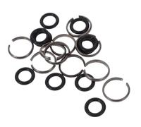 Sosoport Jeu de 10 Bagues de Retenue pour Clé à Chocs Électriques Joints Toriques en Caoutchouc et Bagues en Fer Pièces de Rechange Solide pour Usage Professionnel et Maintenance