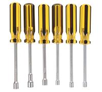 Sosoport Jeu de 6 Tournevis à Douille en Métal Clés Hexagonales 5-10 MM Outils pour Démontage de Vis Rc Tourne-Écrous Acier pour Modélisme et Automobile Couleur Couleur Aléatoire